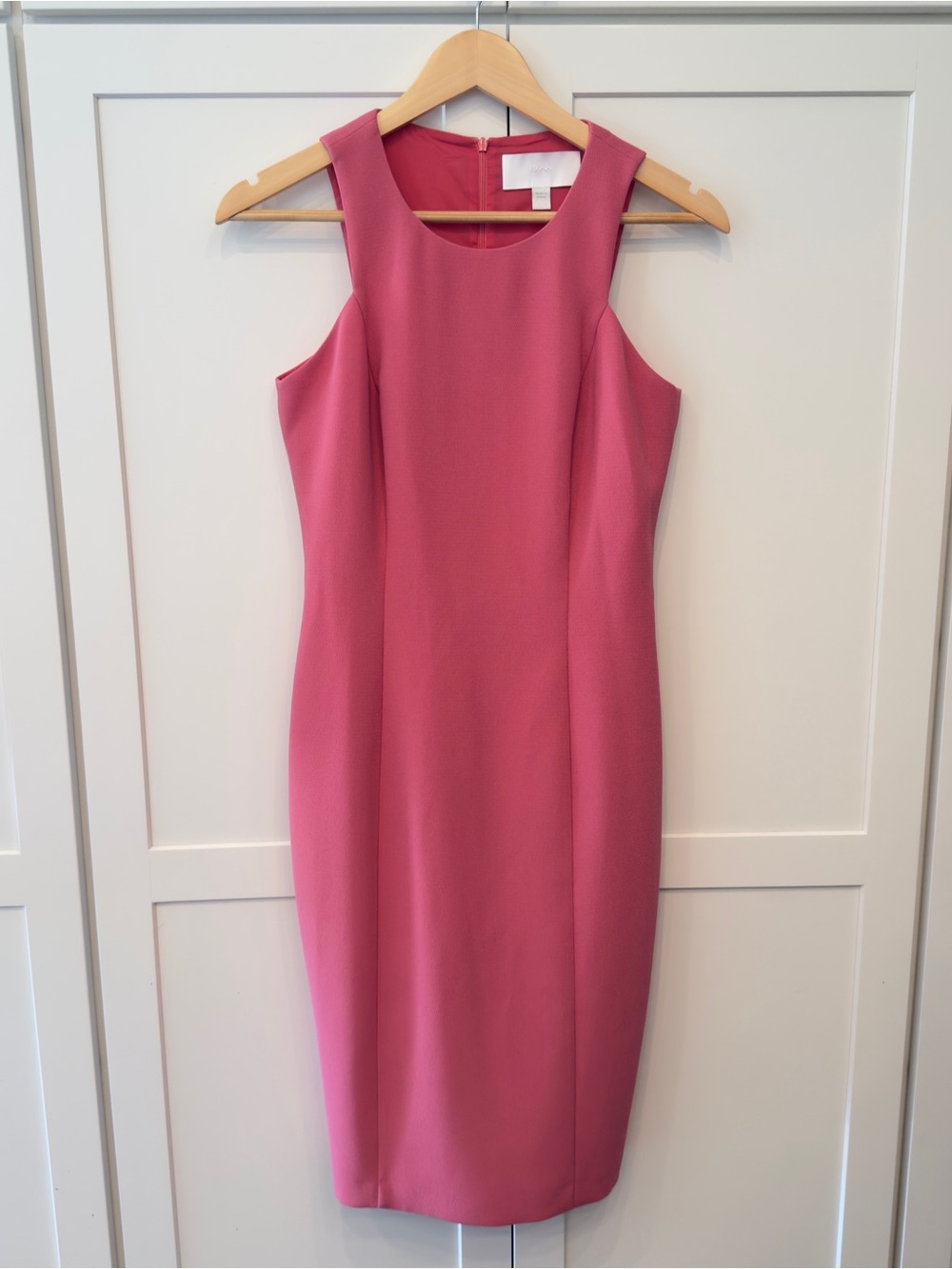 BOSS Hugo Boss Daphima Compact Crepe Sheath Dress Lychee Pink Size 4